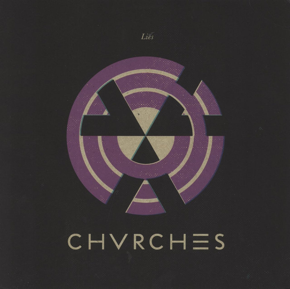 Chvrches Lies - Purple Vinyl UK 12" vinyl single (12 inch record / Maxi-single) VST2083