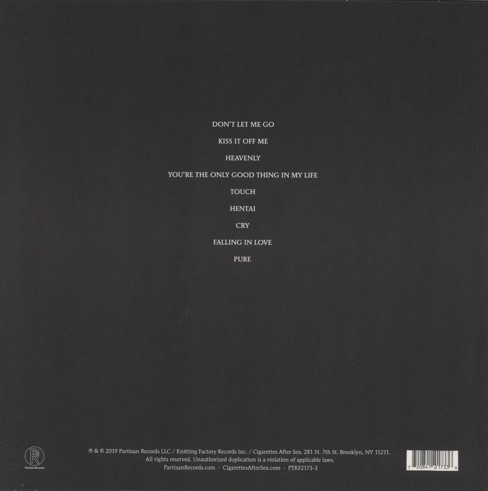 Cigarettes After Sex Cry - Clear Vinyl UK vinyl LP album (LP record) 720841217336