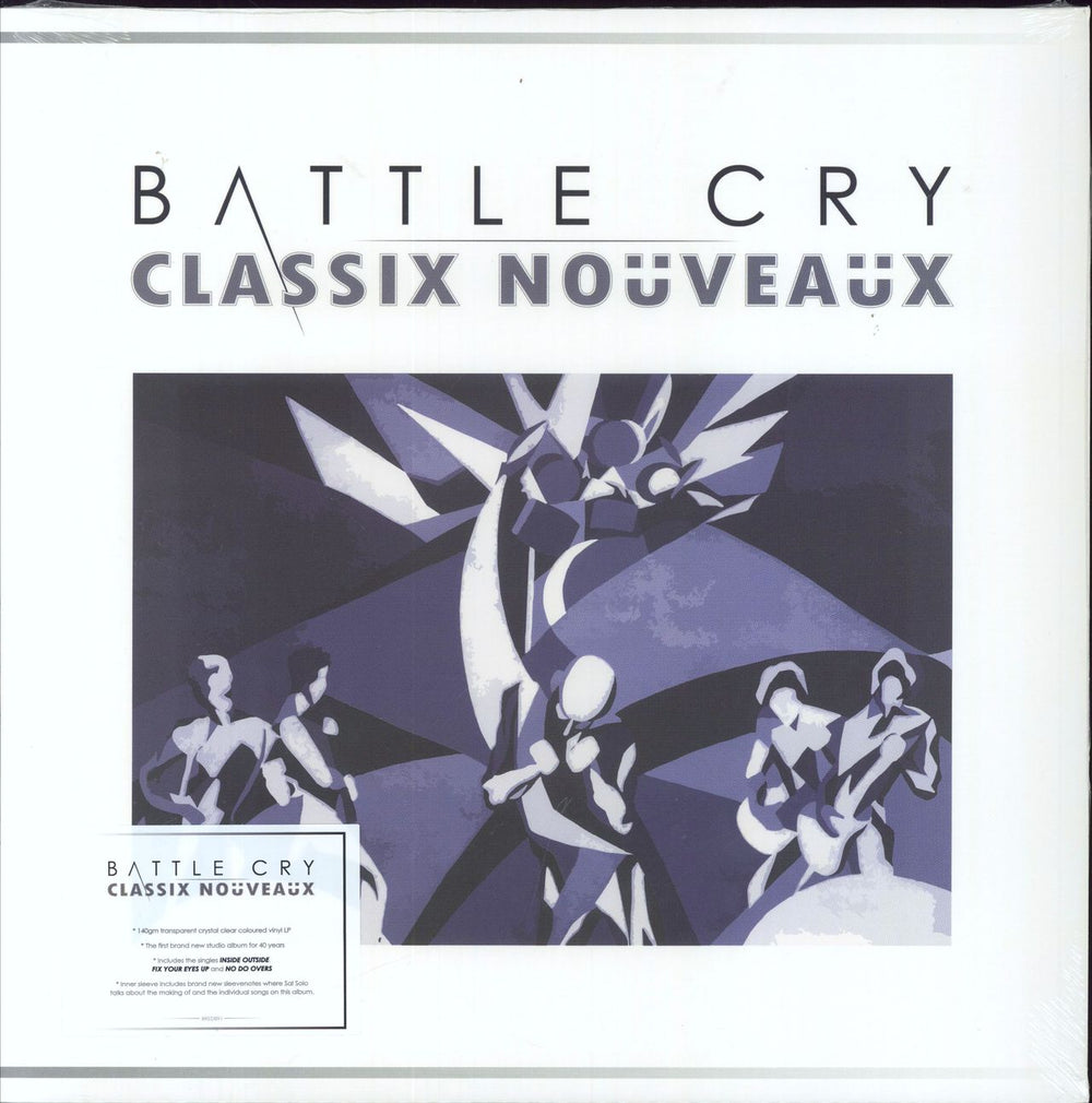 Classix Nouveaux Battle Cry - Clear Vinyl + Postcard UK vinyl LP album (LP record) BRED891