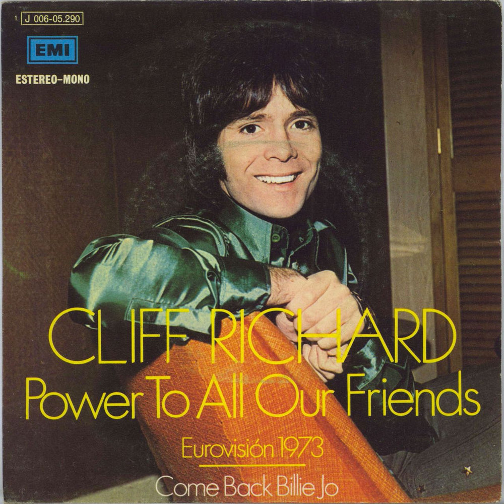 Cliff Richard Power To All Our Friends Spanish 7" vinyl single (7 inch record / 45) 1J006-05.290