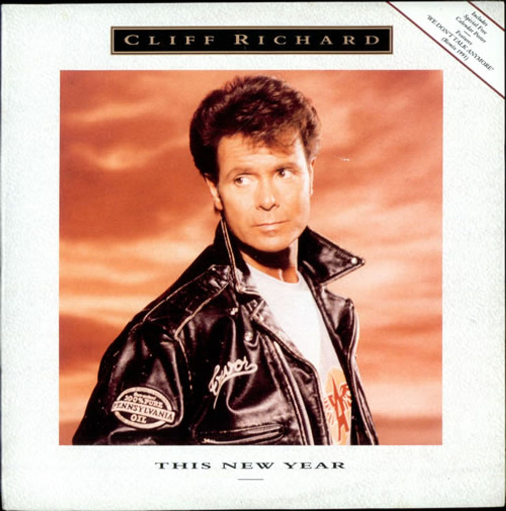 Cliff Richard This New Year + Poster UK 12" vinyl single (12 inch record / Maxi-single) 12EMP218