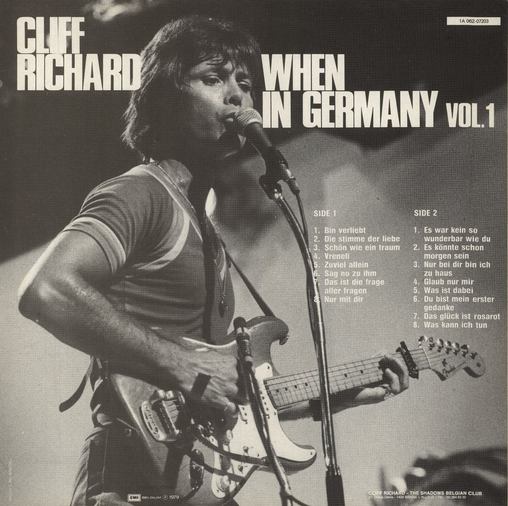 Cliff Richard When In Germany Vol. 1 Belgian vinyl LP album (LP record)