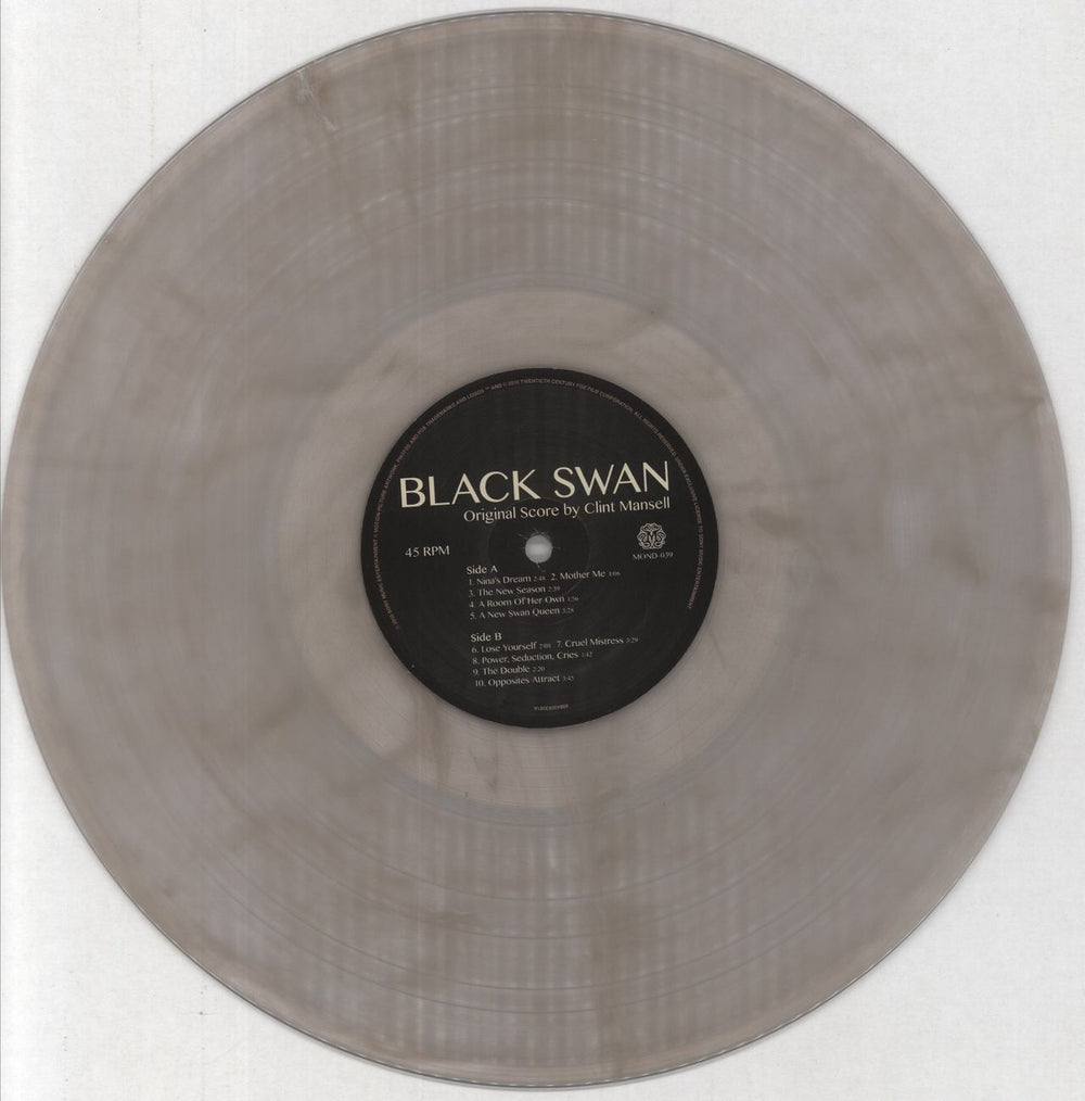 Clint Mansell Black Swan [Original Motion Picture Soundtrack] - Clear Swirl Vinyl - EX US 2-LP vinyl record set (Double LP Album) IN62LBL858089