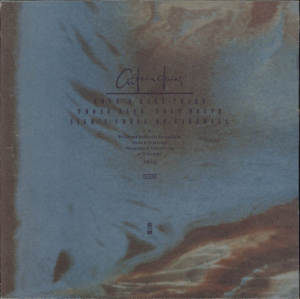 Cocteau Twins Love's Easy Tears - EX UK 12" vinyl single (12 inch record / Maxi-single)