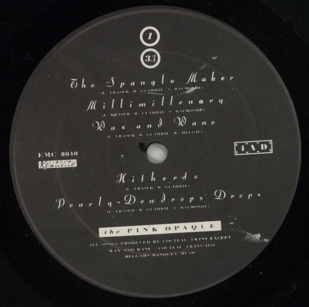 Cocteau Twins The Pink Opaque US vinyl LP album (LP record) COCLPTH156708