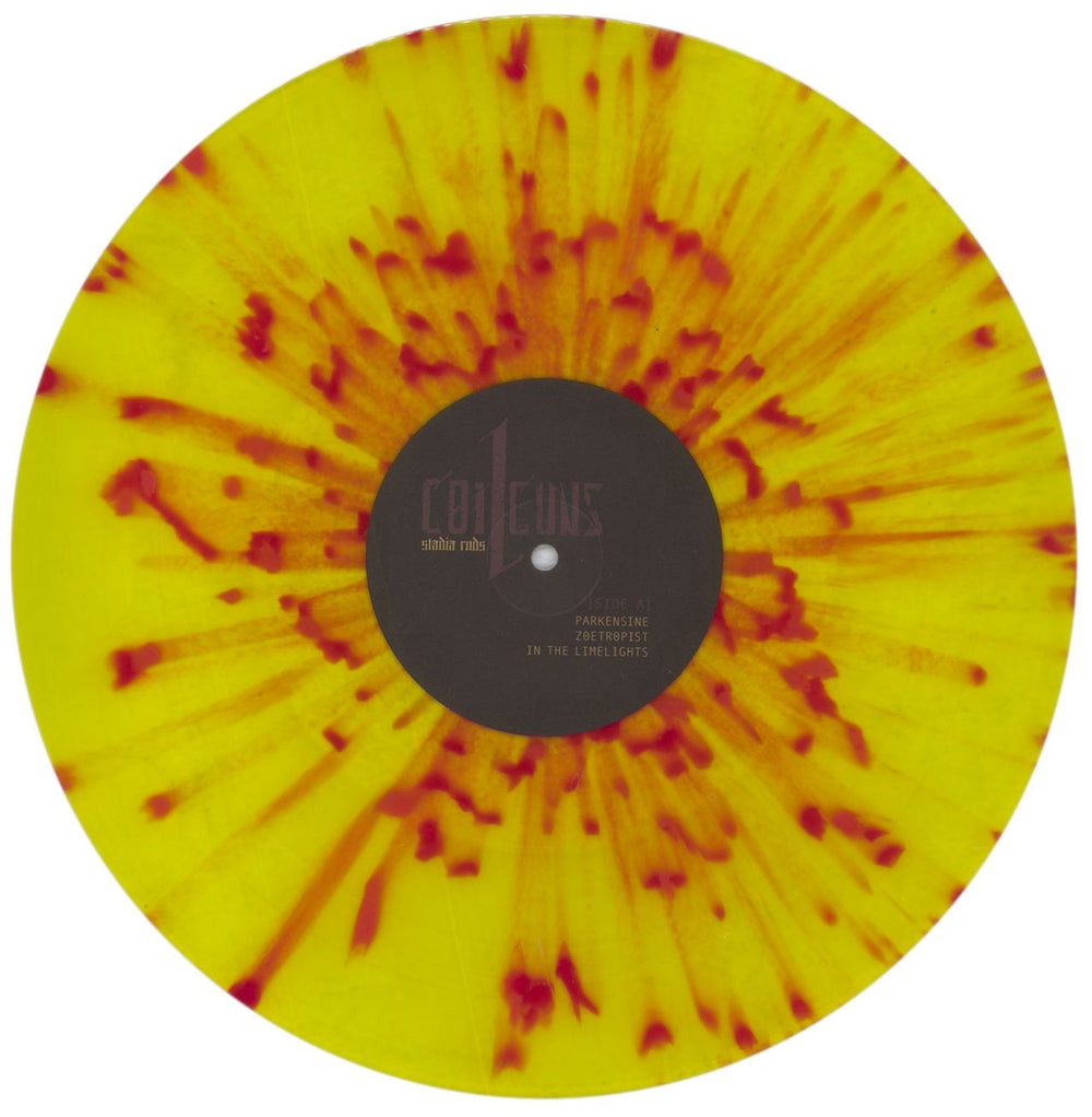 Coilguns Stadia Rods - Yellow with Red Splatter Vinyl UK 12" vinyl single (12 inch record / Maxi-single) 77112ST847941