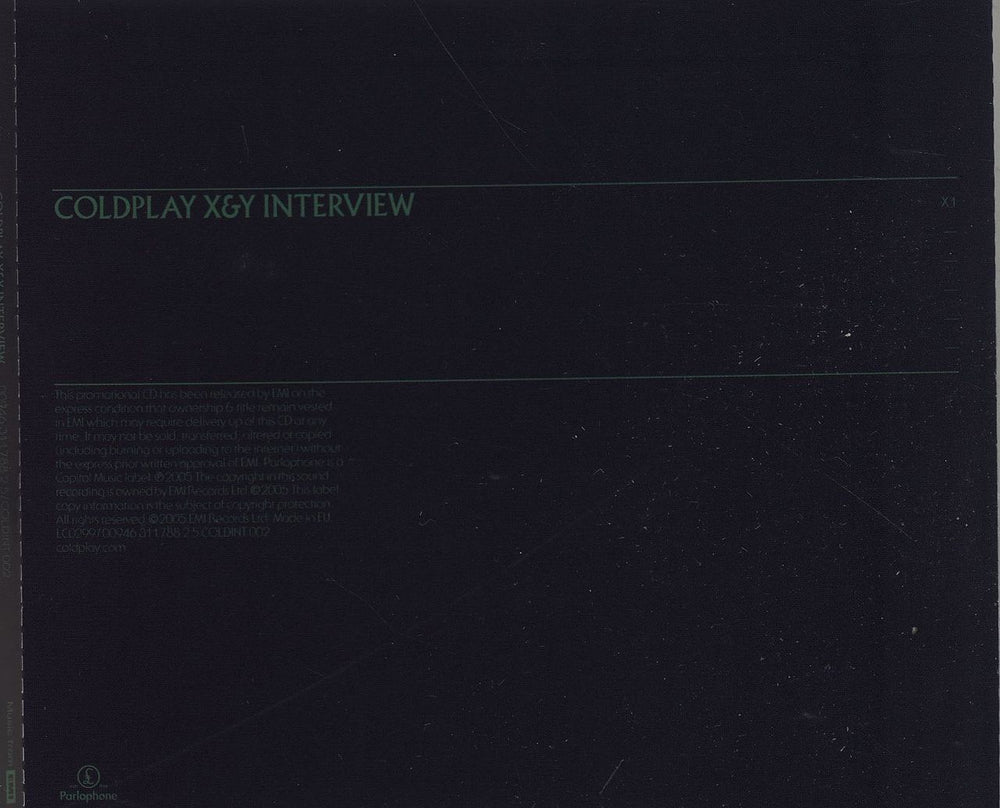 Coldplay X&Y Interview UK Promo CD album (CDLP) DPYCDXY333723