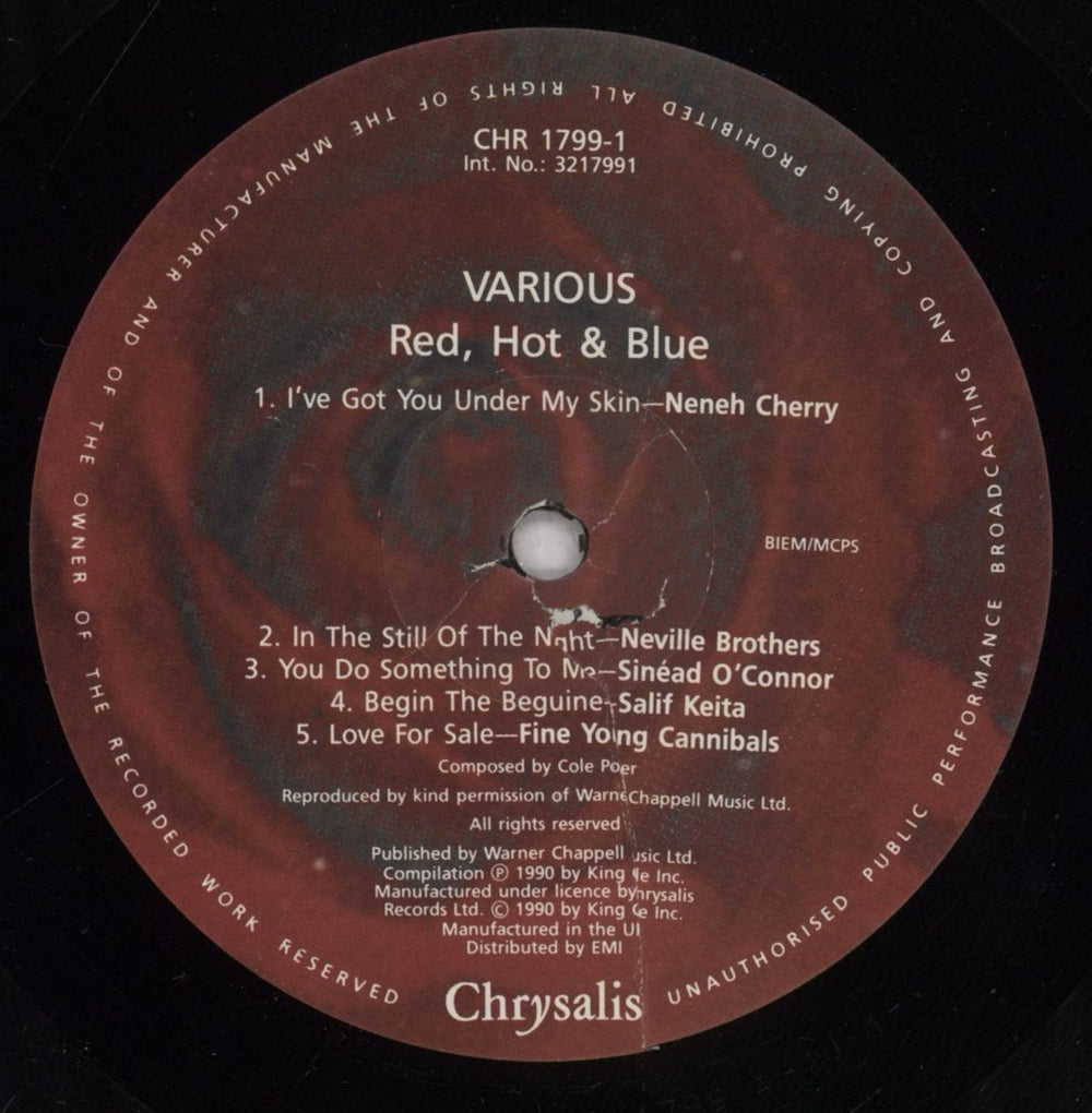 Cole Porter Red Hot + Blue - 1st - EX UK 2-LP vinyl record set (Double LP Album) D9L2LRE838742