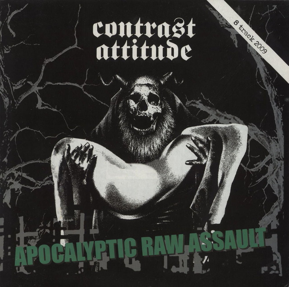 Contrast Attitude Apocalyptic Raw Assault - Split Green Red Vinyl Italian vinyl LP album (LP record) AG65