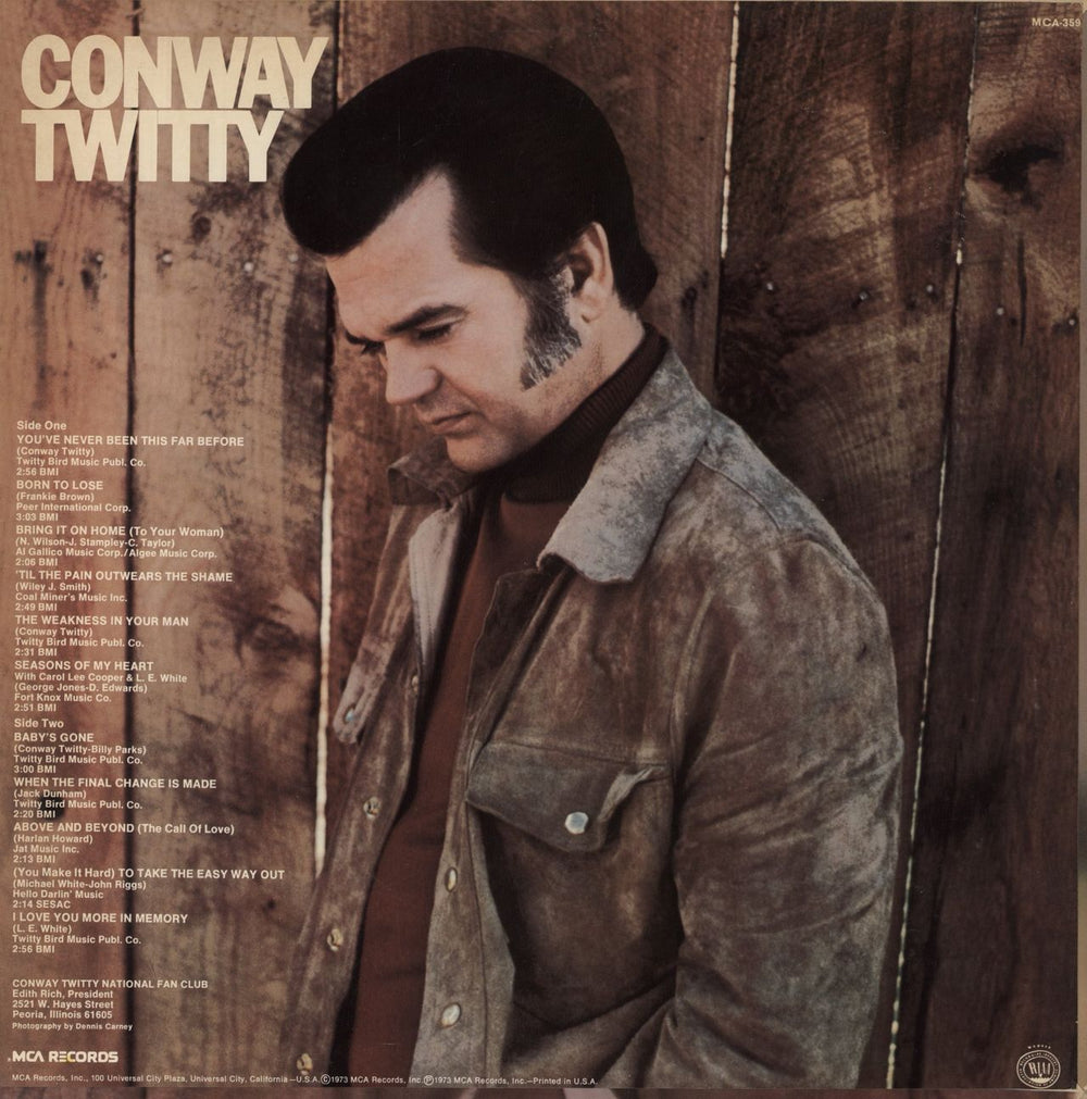 Conway Twitty You've Never Been This Far Before US vinyl LP album (LP record)