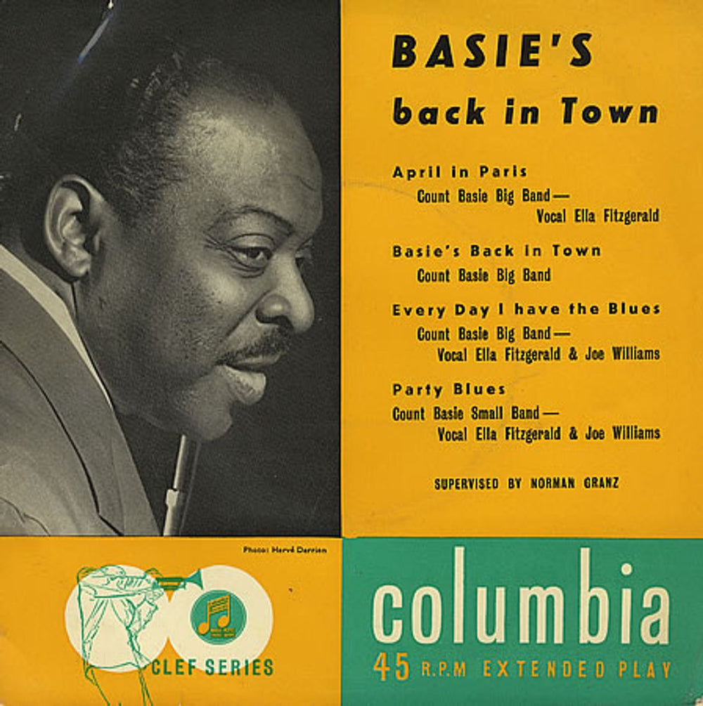 Count Basie Basie's Back In Town - EX UK 7" vinyl single (7 inch record / 45) SEB10070