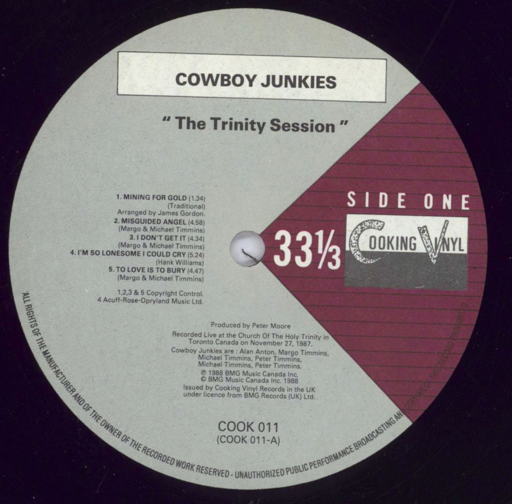 Cowboy Junkies The Trinity Session - Open Shrink UK vinyl LP album (LP record) COWLPTH830188