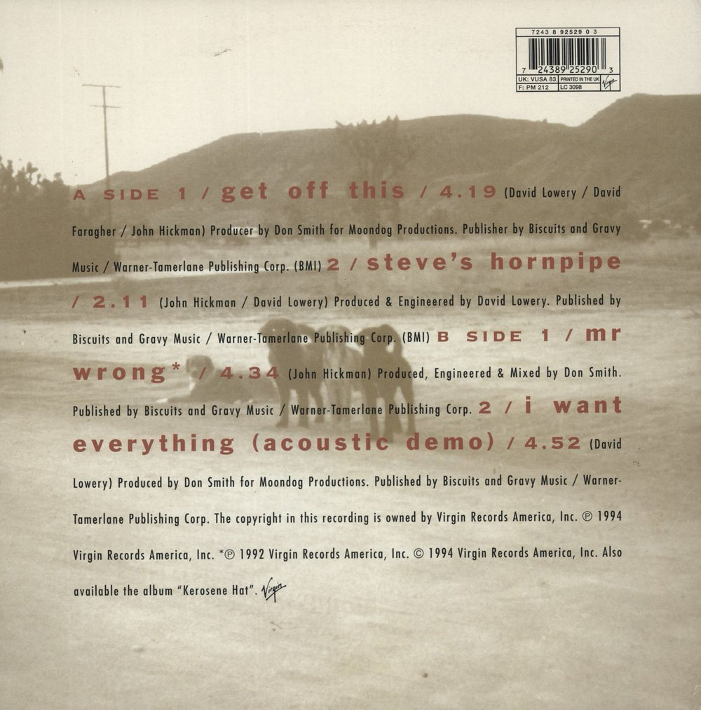 Cracker Get Off This - Orange Vinyl UK 10" vinyl single (10 inch record) 724389252903