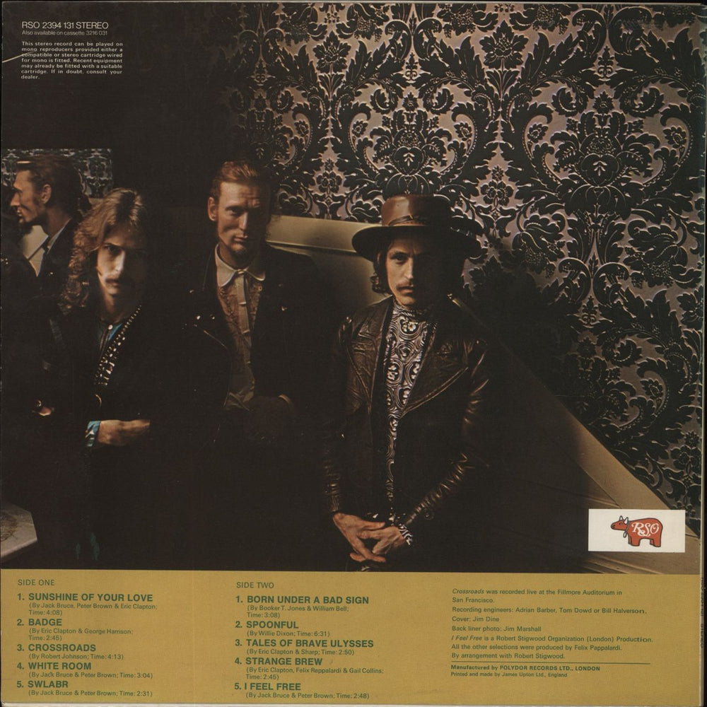 Cream Best Of Cream UK vinyl LP album (LP record)