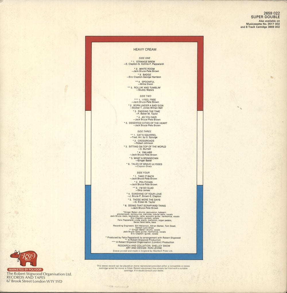 Cream Heavy Cream - 1st - Complete UK 2-LP vinyl record set (Double LP Album)