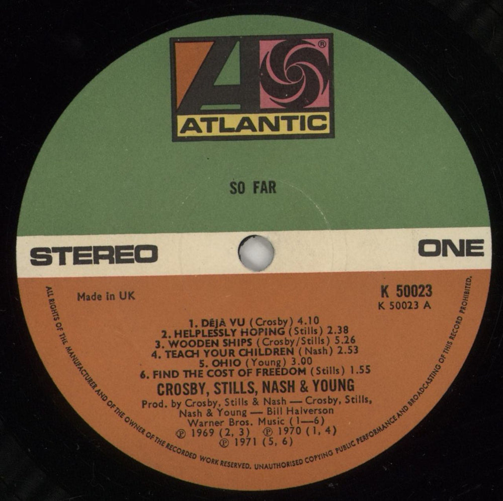 Crosby, Stills, Nash & Young So Far - EX UK vinyl LP album (LP record) CSNLPSO872196