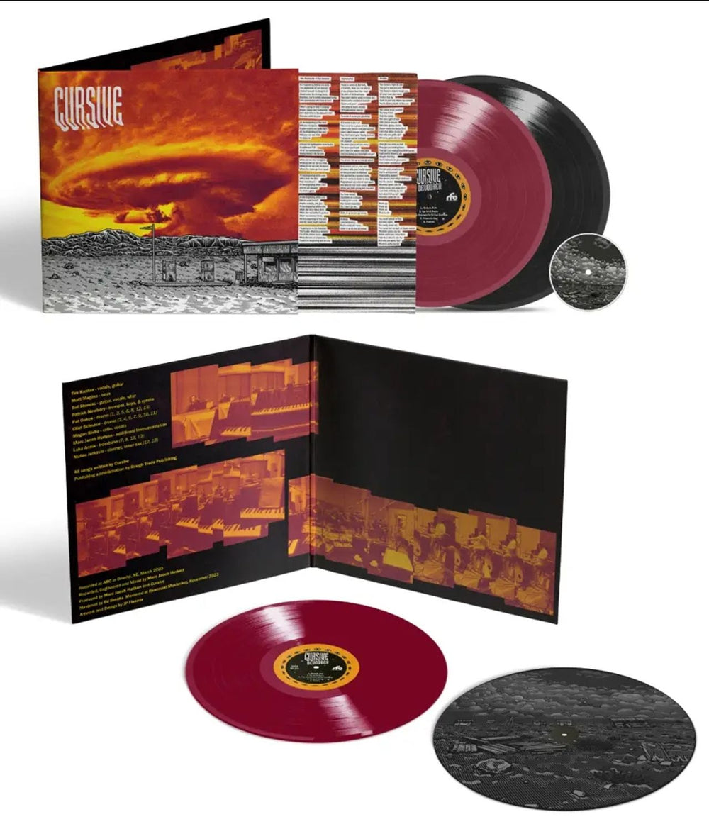 Cursive Devourer - Oxblood & Black Vinyl - Etched D-Side + Bonus DVD - Sealed UK 2-LP vinyl record set (Double LP Album) C-72LDE847410