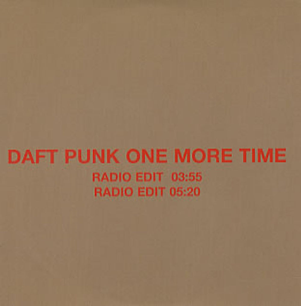 Daft Punk One More Time UK Promo CD single (CD5 / 5") VSCDJ1791