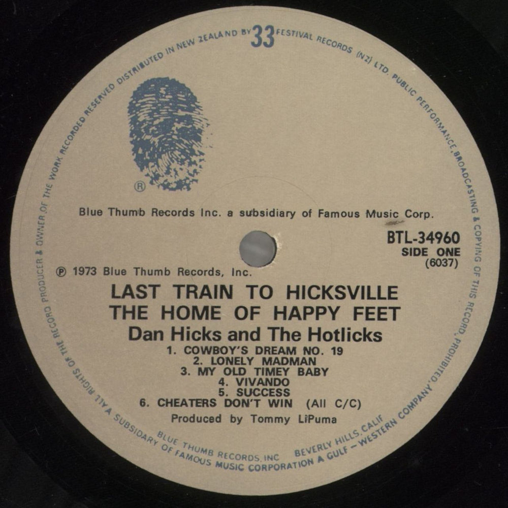 Dan Hicks Last Train To Hicksville...The Home Of Happy Feet UK vinyl LP album (LP record) DKZLPLA857069