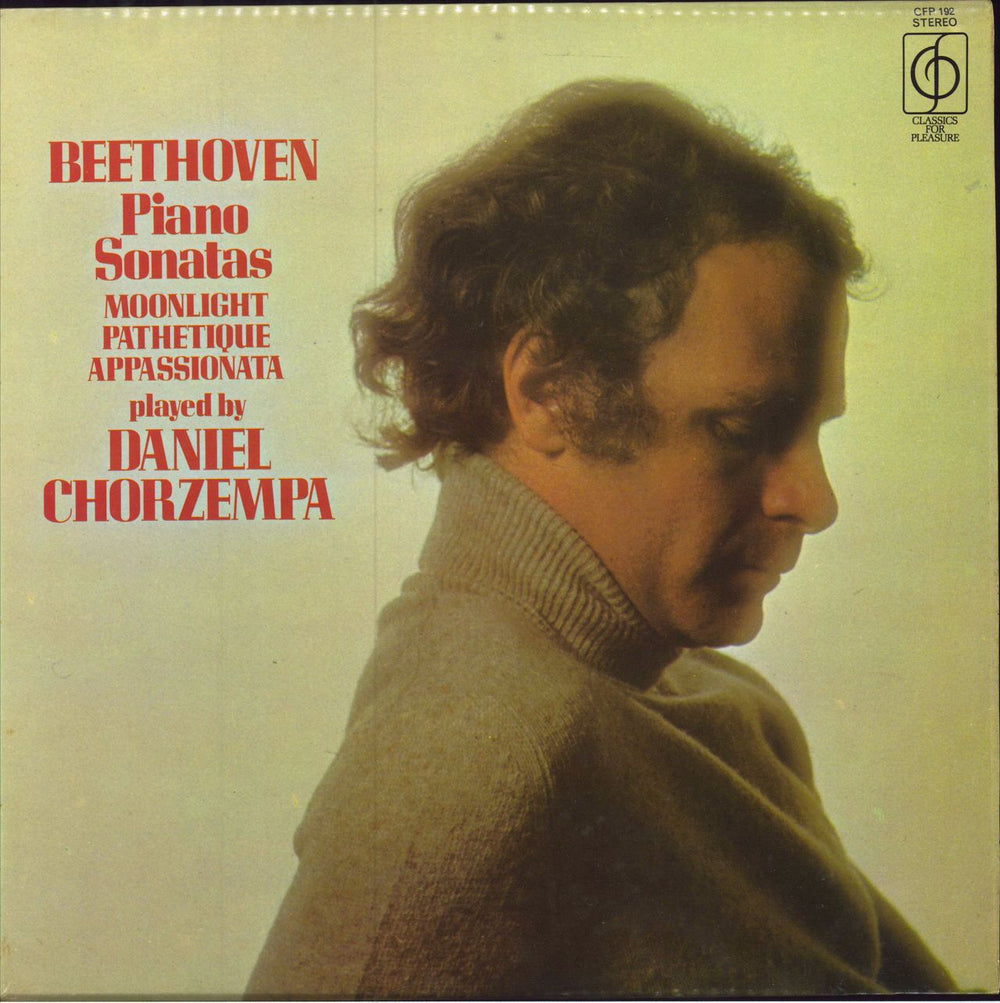 Daniel Chorzempa Beethoven Piano Sonatas UK vinyl LP album (LP record) CFP192