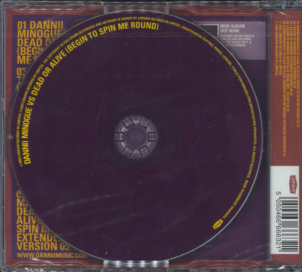 Dannii Minogue Begin To Spin Me Around German CD single (CD5 / 5") 5050466666321