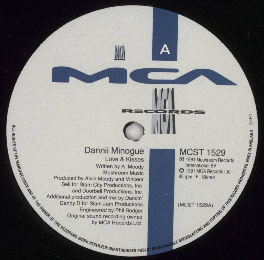 Dannii Minogue Love & Kisses UK 12" vinyl single (12 inch record / Maxi-single) DAN12LO76346