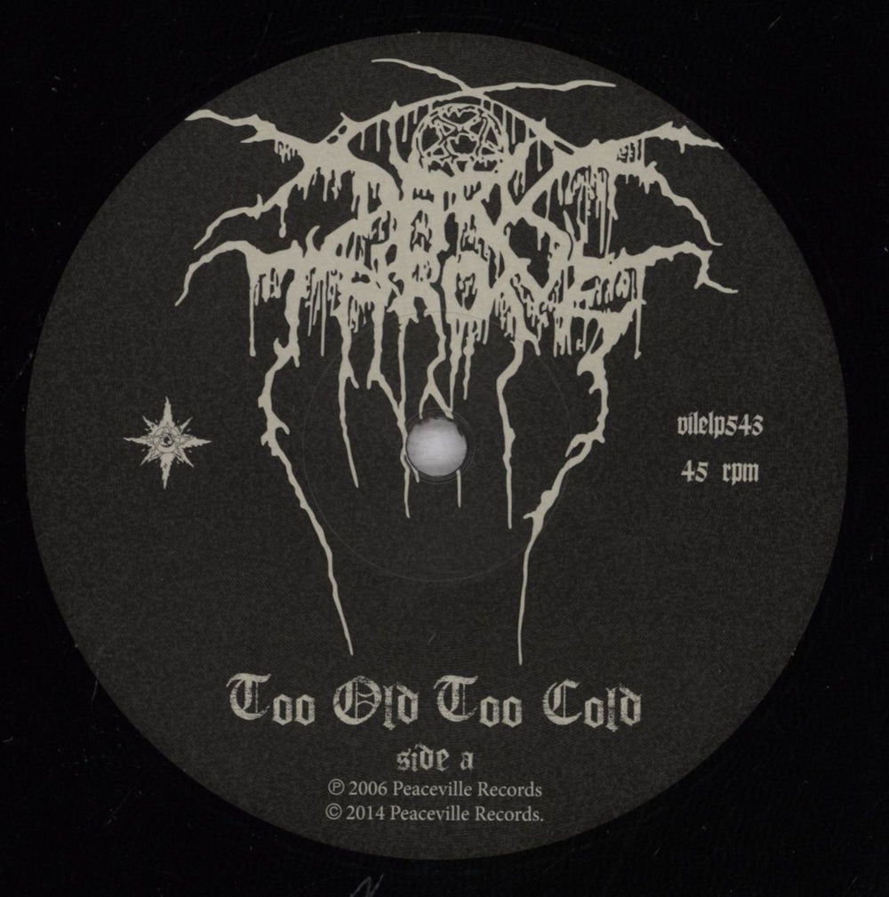 Darkthrone Too Old Too Cold UK 12" vinyl single (12 inch record / Maxi-single) H4R12TO838406