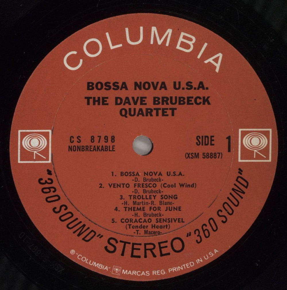 Dave Brubeck Bossa Nova USA - 1st US vinyl LP album (LP record) DBRLPBO565379