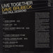 Dave Brubeck Live - Together Swiss vinyl LP album (LP record)