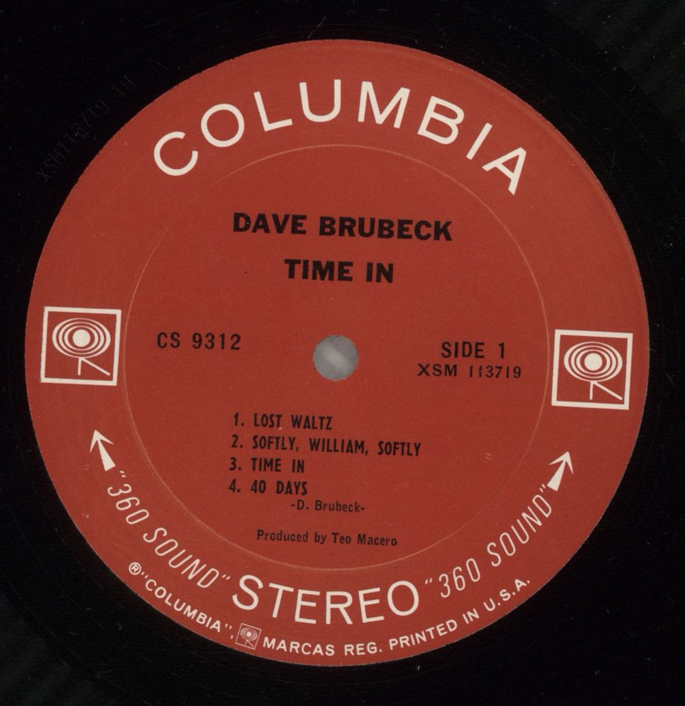 Dave Brubeck Time In US vinyl LP album (LP record) DBRLPTI880710