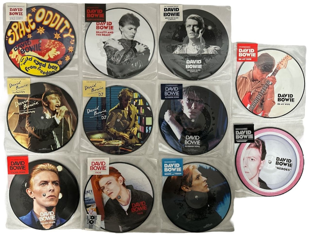 David Bowie 40th Anniversary Edition Collection - 20 x UK Picture Disc Singles UK 7" vinyl picture disc (7 inch picture disc single) BOW7PTH840423