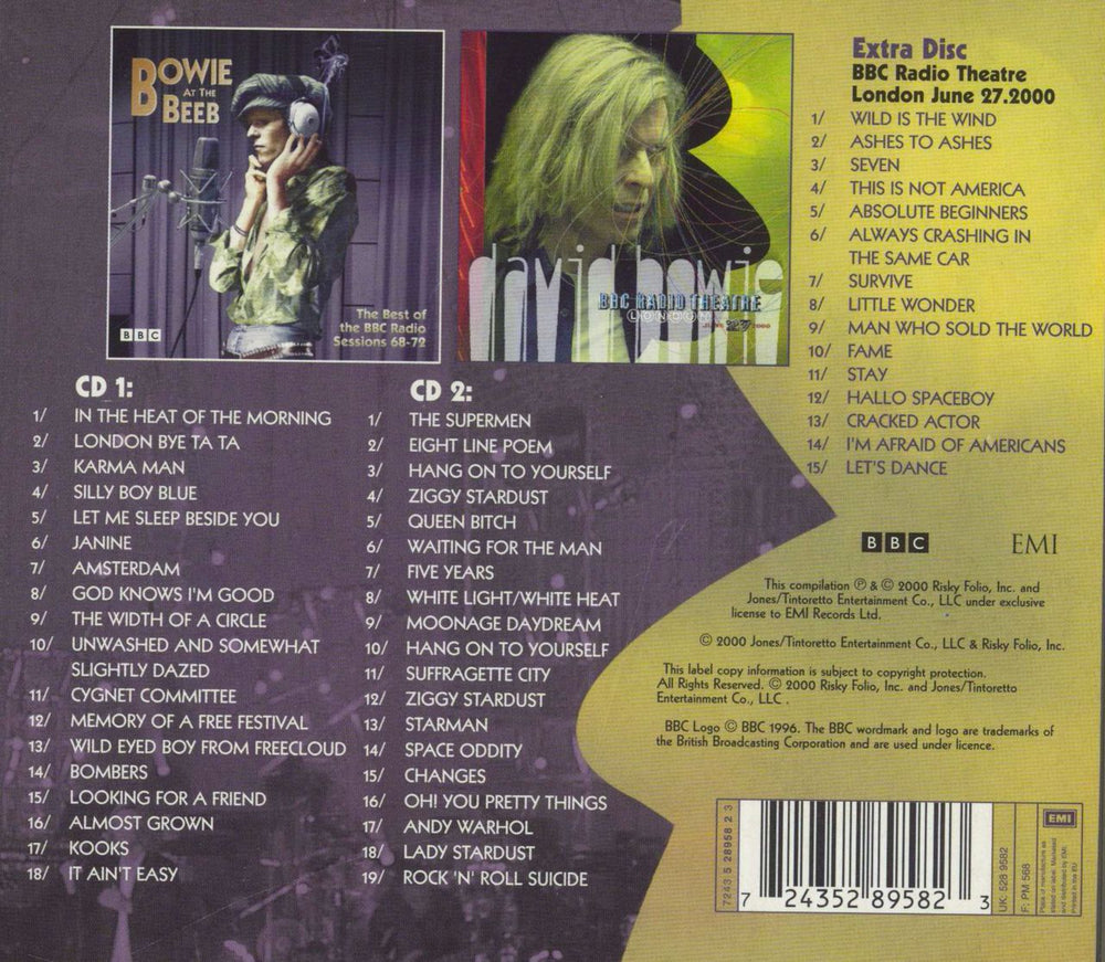 David Bowie Bowie At The Beeb UK 3-CD album set (Triple CD) 724352895823