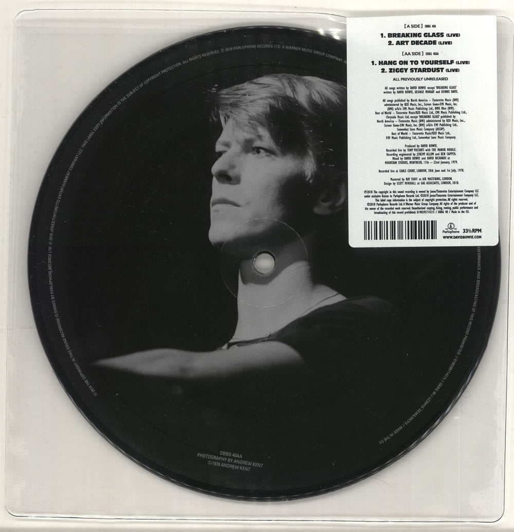 David Bowie Breaking Glass (Live E.P) - Sealed UK 7" vinyl picture disc (7 inch picture disc single) 190295714215