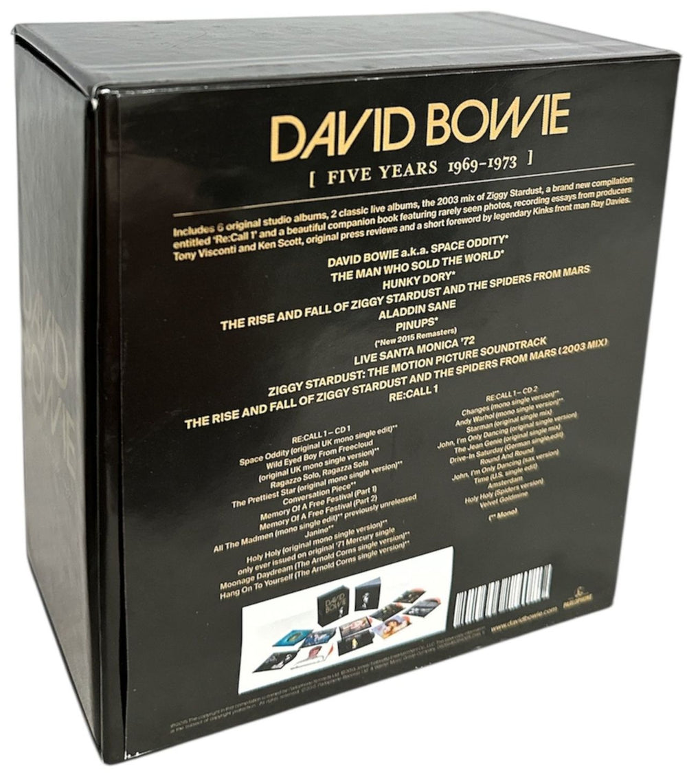David Bowie Five Years 1969-1973 UK CD Album Box Set 825646284085