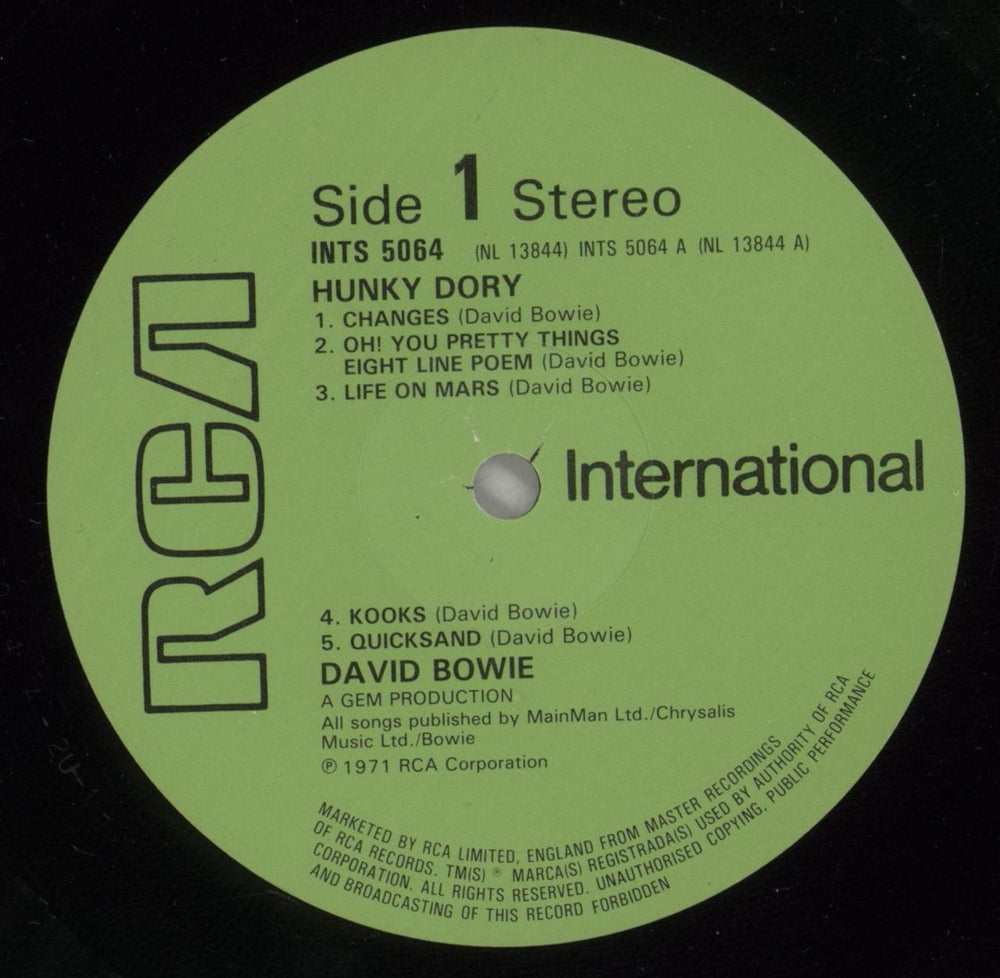 David Bowie Hunky Dory - Shrink UK vinyl LP album (LP record) BOWLPHU877073