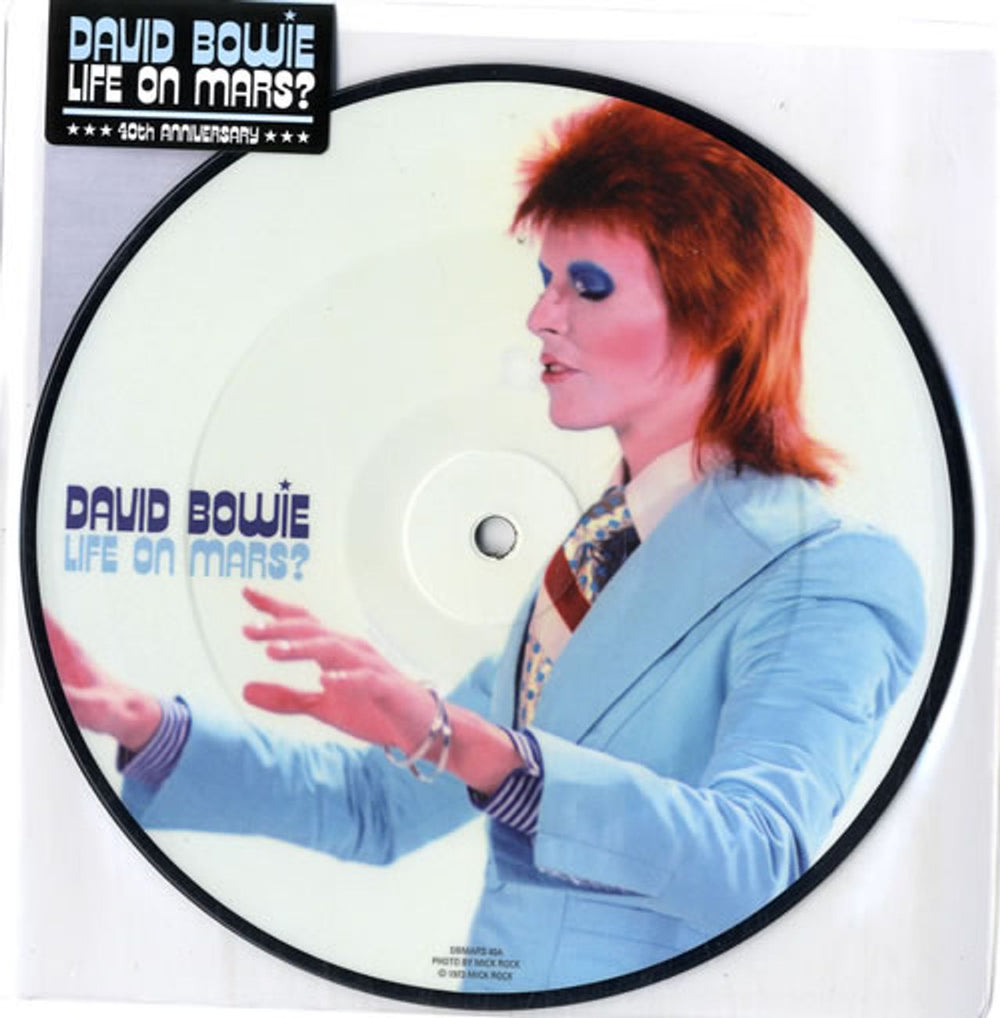 David Bowie Life On Mars? - Sealed UK 7" vinyl picture disc (7 inch picture disc single) DBMARS40