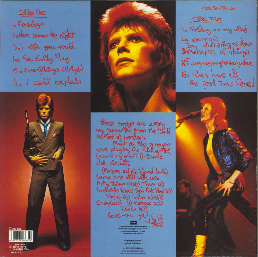 David Bowie Pin Ups UK vinyl LP album (LP record) 077779476718
