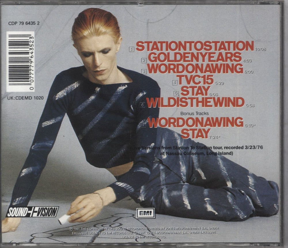 David Bowie Station To Station UK CD album (CDLP) 077779643523