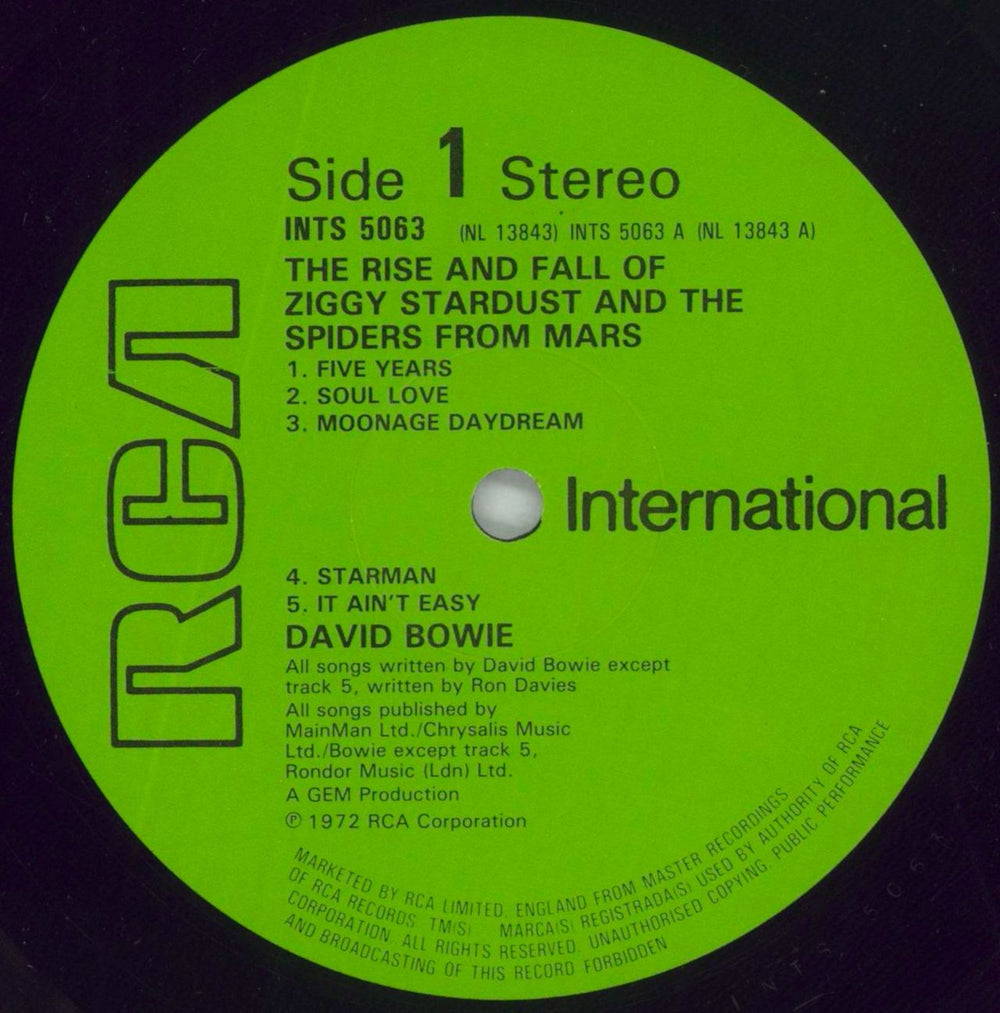 David Bowie The Rise And Fall Of Ziggy - EX UK vinyl LP album (LP record) BOWLPTH628360