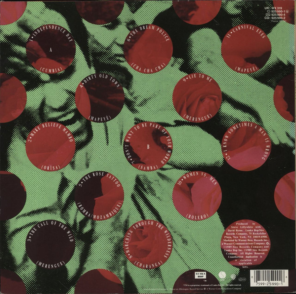 David Byrne Rei Momo UK vinyl LP album (LP record) 075992599016