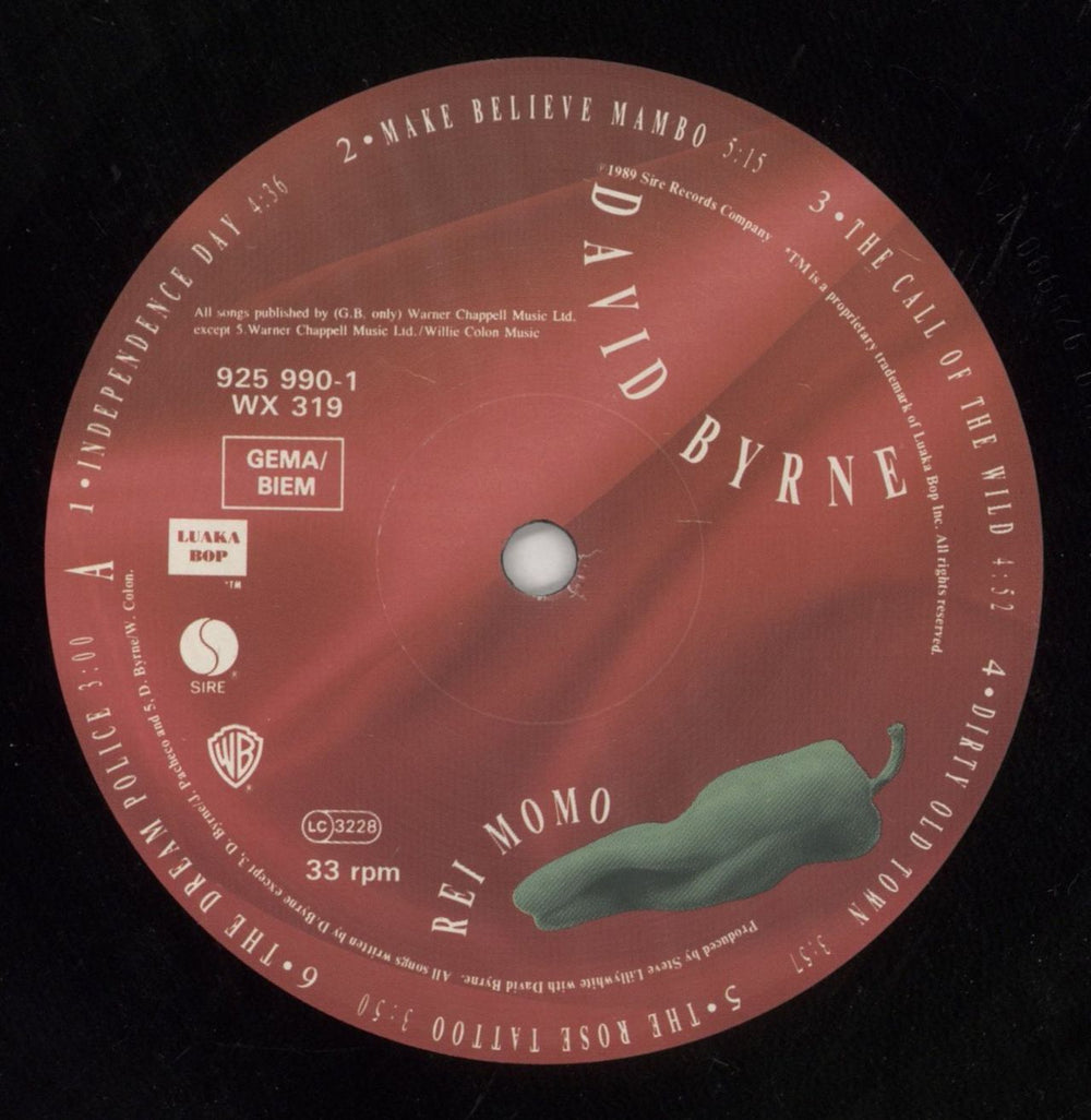 David Byrne Rei Momo UK vinyl LP album (LP record) BYNLPRE499571