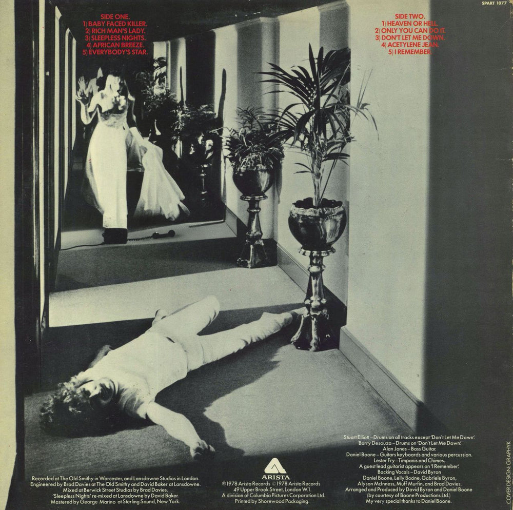 David Byron Baby Faced Killer UK vinyl LP album (LP record)