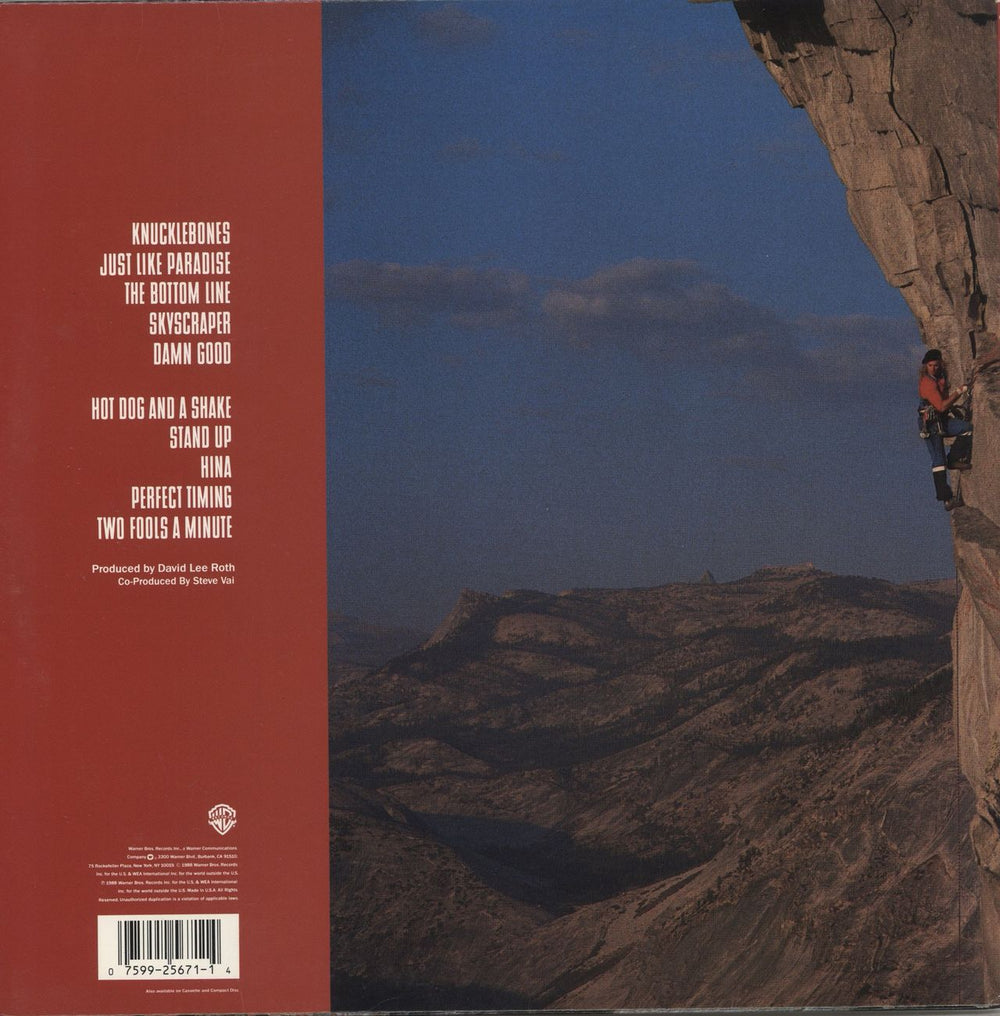 David Lee Roth Skyscraper US vinyl LP album (LP record) 075992567114