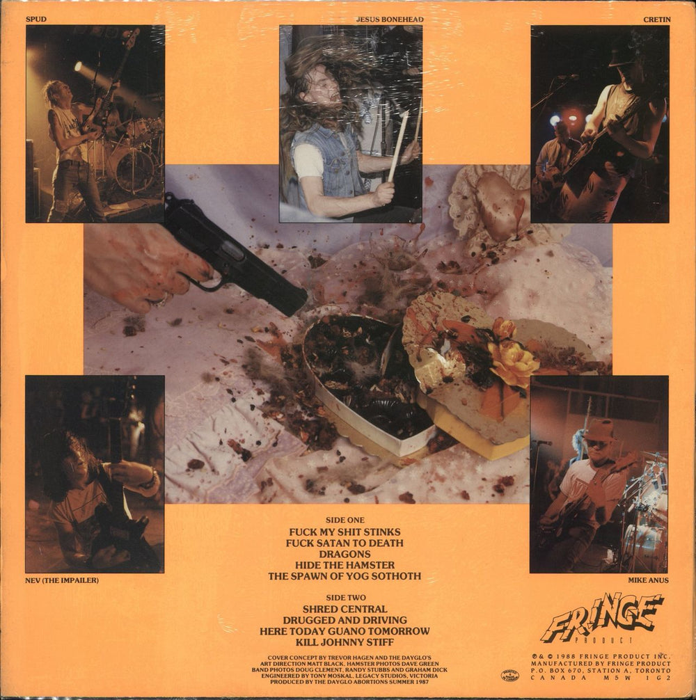 Dayglo Abortions Here Today Guano Tomorrow Canadian vinyl LP album (LP record)