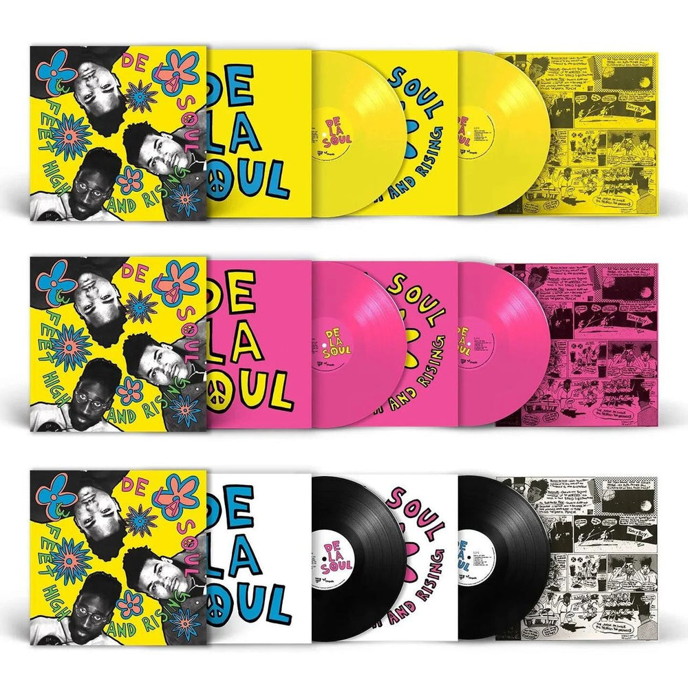 De La Soul 3 Feet High And Rising - Yellow Vinyl + Comic Insert - Sealed UK 2-LP vinyl record set (Double LP Album) 810098502580