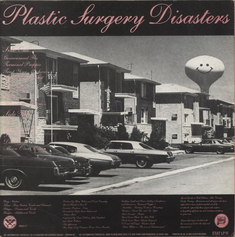 Dead Kennedys Plastic Surgery Disasters + Booklet - VG UK vinyl LP album (LP record)