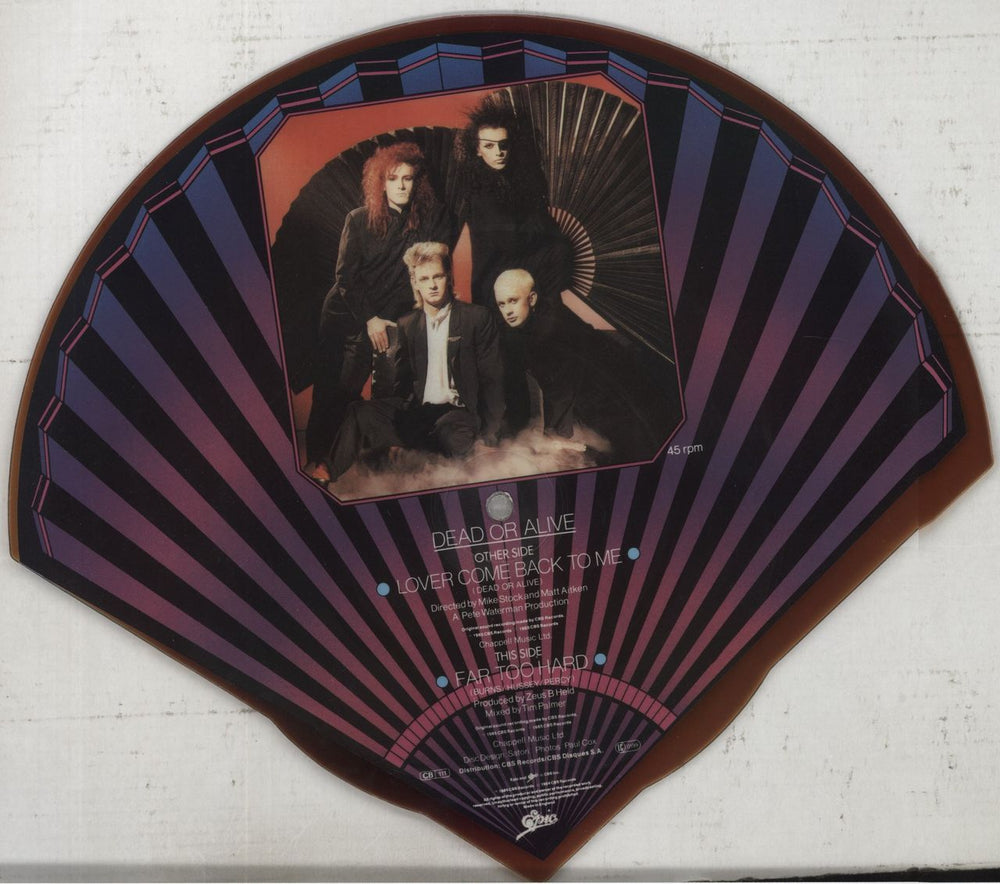 Dead Or Alive Love Come Back To Me + Plinth - Tea Stained UK shaped picture disc (picture disc vinyl record)