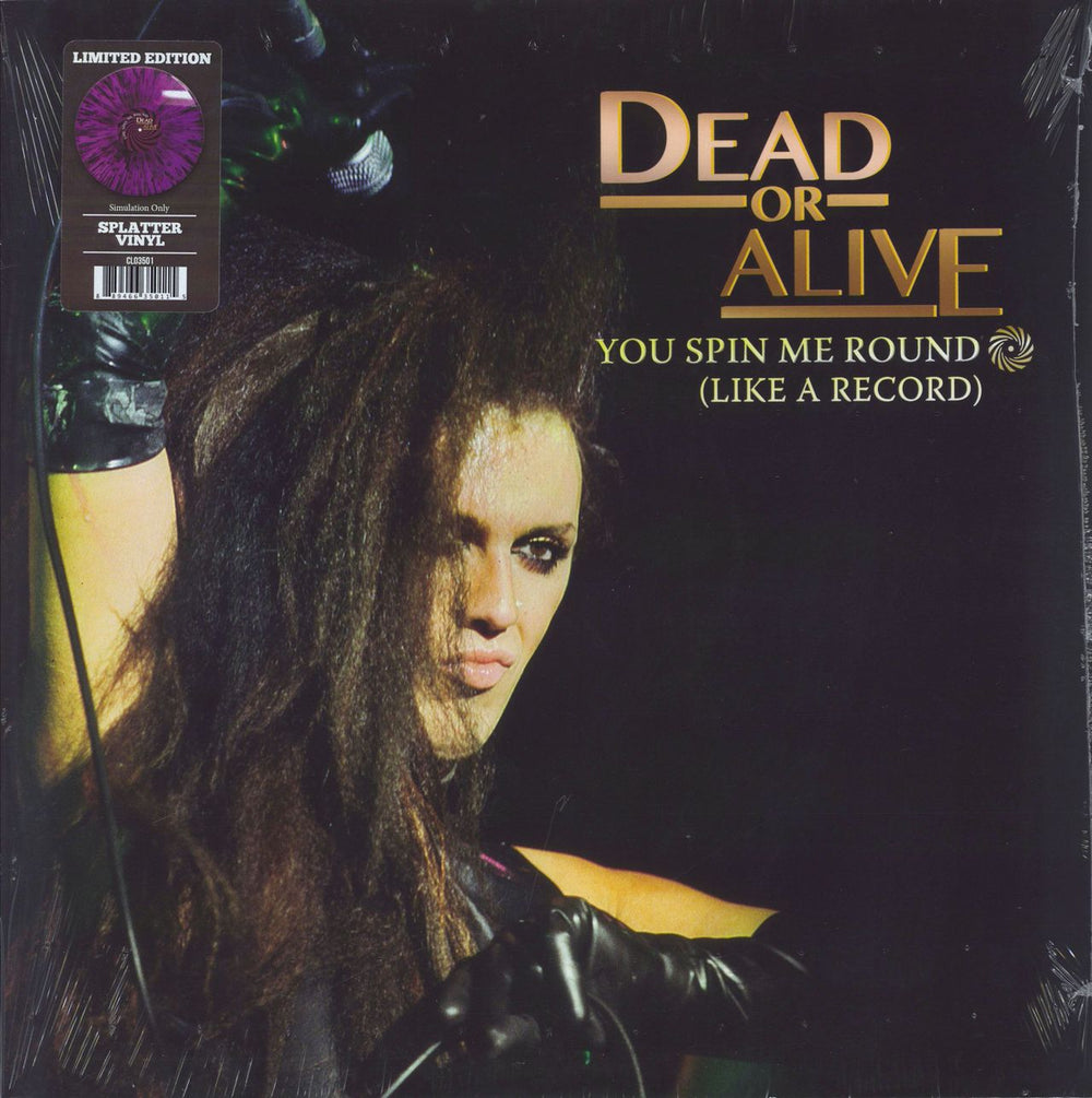 Dead Or Alive You Spin Me Round [Like A Record] - Purple & Black Splatter Vinyl - Sealed US 12" vinyl single (12 inch record / Maxi-single) CL03501