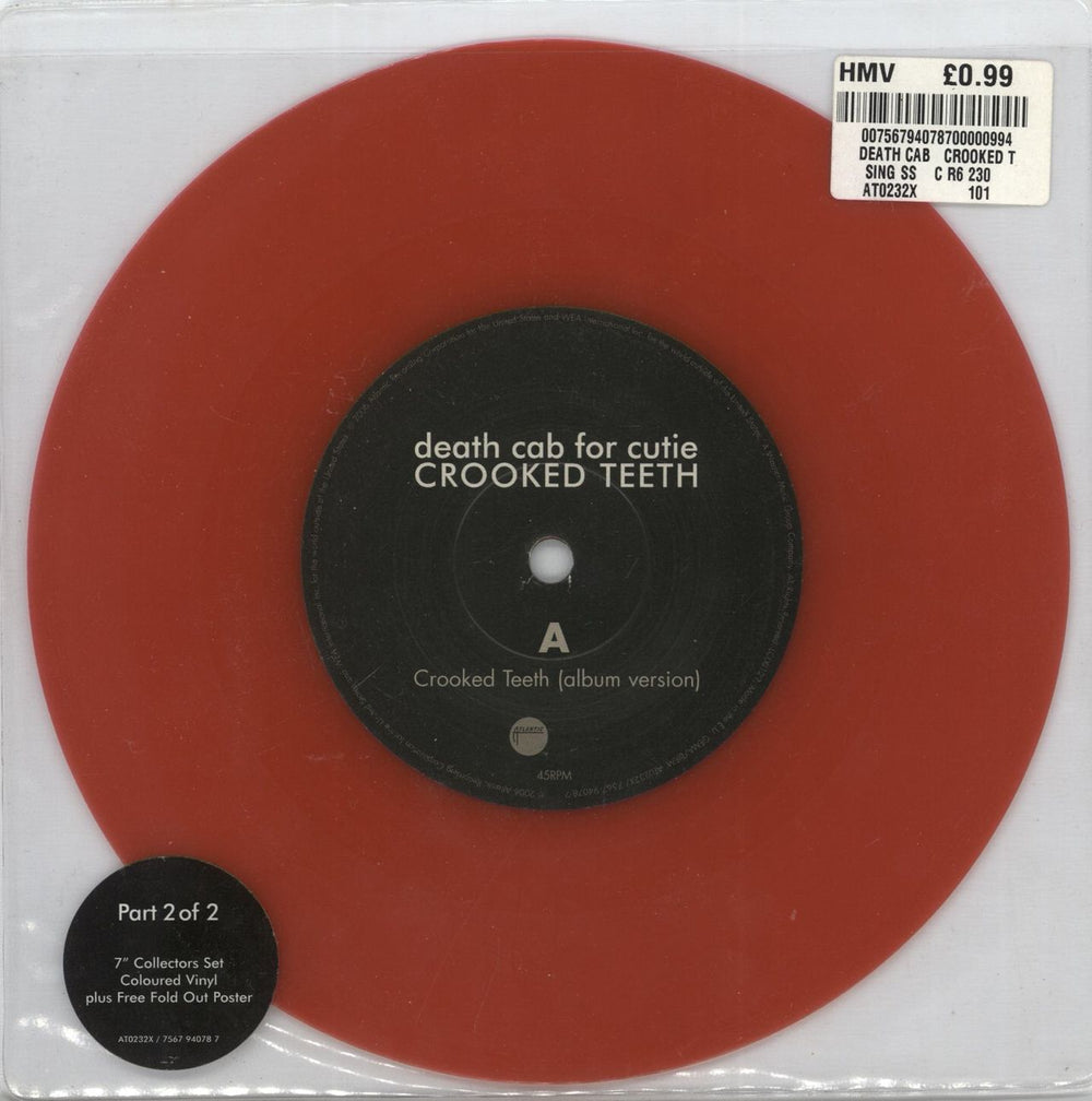 Death Cab For Cutie Crooked Teeth UK 7" vinyl single (7 inch record / 45) AT0232X