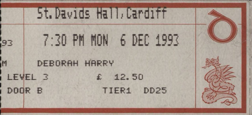 Debbie Harry Debravation Tour + Ticket UK tour programme DEBTRDE858274